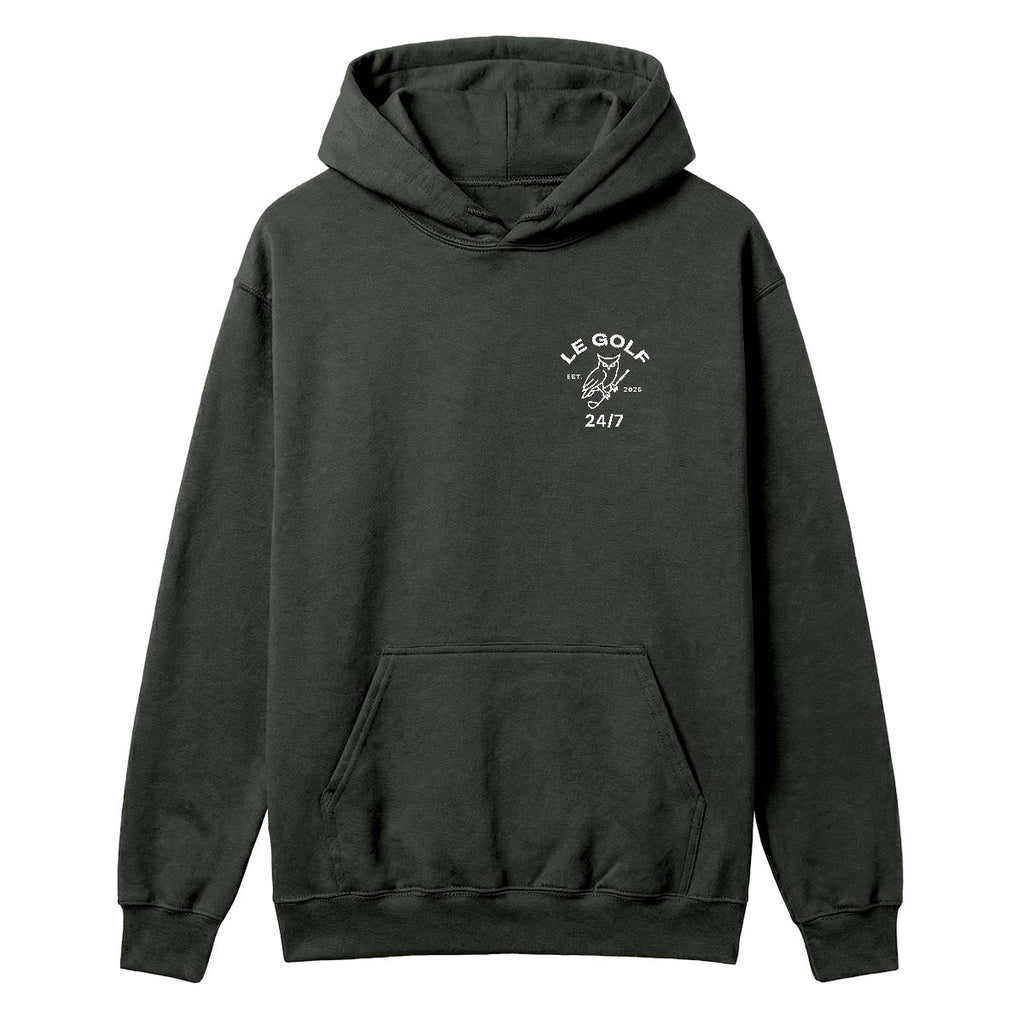 green hoodie