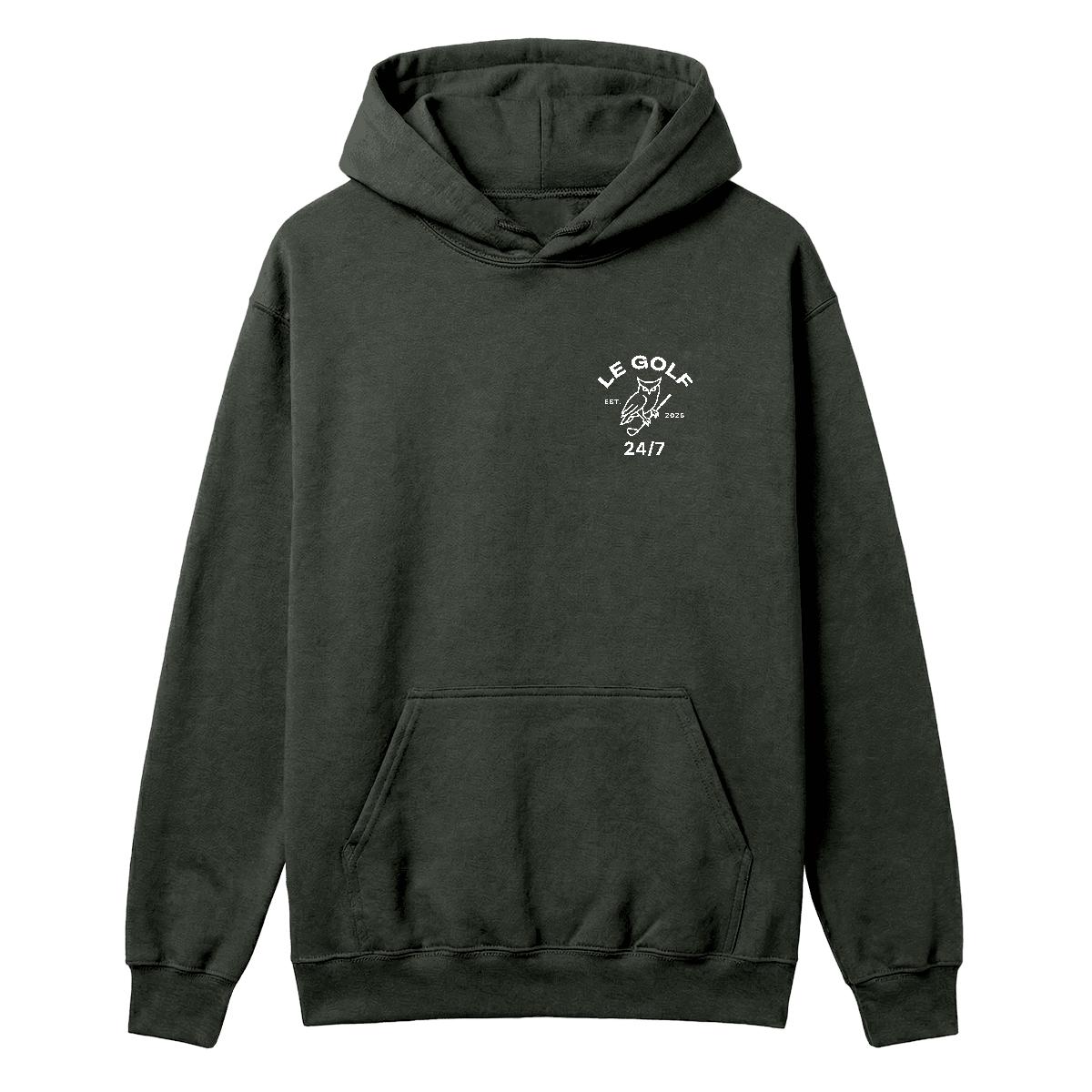 green hoodie