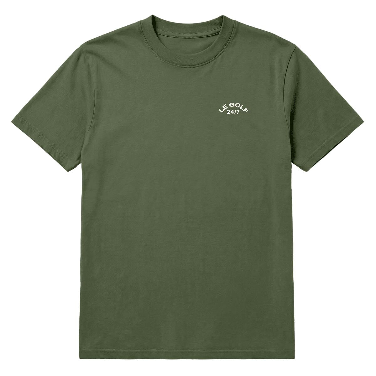 green t-shirt